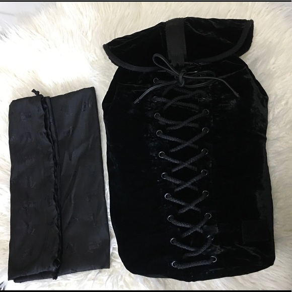 Limited Edition Black Fenty Puma X By Rhianna- Velvet Lace Up Backpack - Picture 1 of 7